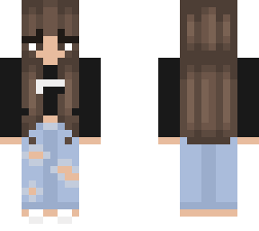 brown hair girl black shirt