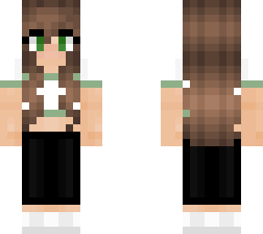 brunette girl with green eyes