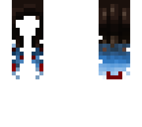 brunette mix with blue base
