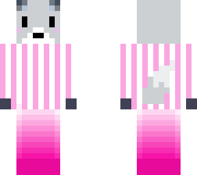 cute arctic fox in pink outfit (twin)