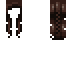 Dark Brown Half Up Braid Hair Base | Minecraft Skin