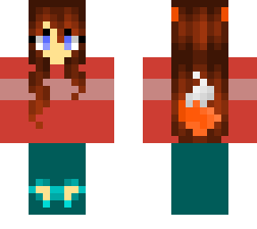 female fox with brunette hair
