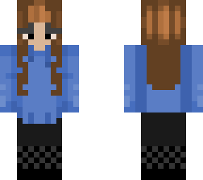 girl in blue hoodie