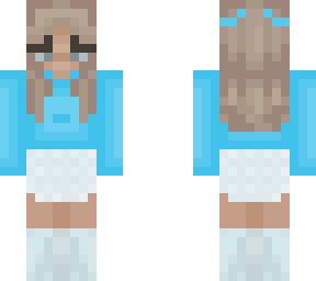 girl with blue sweater