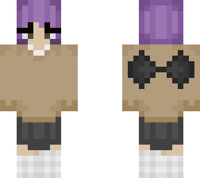 girl with purple hair and bat wings