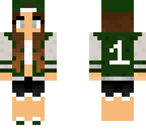 green athletic girl