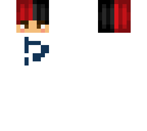 half red half black hair reference