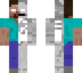 herobrine mitad esqueleto