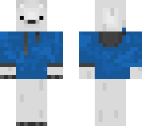 polar bear with hoodie