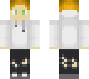 a boy in a white sweatshirt