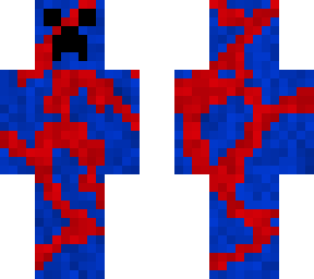 blue and red creeper soldier
