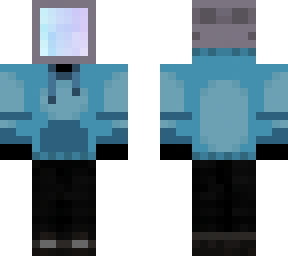 computer head (redesigned) - light blue hoodie