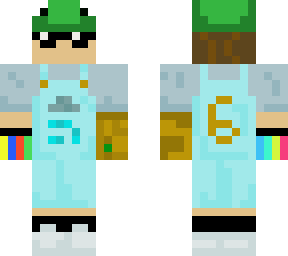 frog hat main + rainbow glove