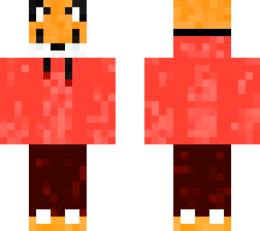 gamer fox in red hoodie