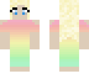 girl in rainbow dress