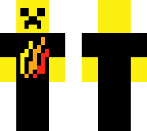 Gold GamingClub with Fire Merch | Minecraft Skin