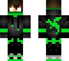 green dragon boy with herobrine eye scratch with mask (new)