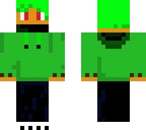 green player guy with mask killing zombies with chicken nuggets and cheese flow.