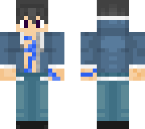 guy with blue something