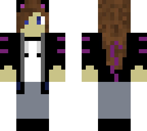 high school mifwa girl with black and purple sweater