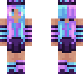 purple and blue girl