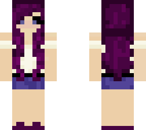 purple moon girl long hair