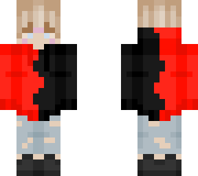 Red and black hoodie boy | Minecraft Skin