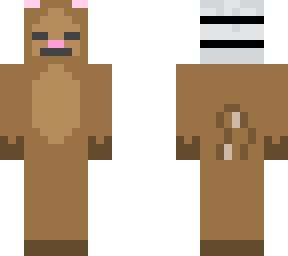 skeleton in a bear costume