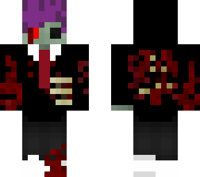 skin jeshjaja con pelo morado y traje de papucho