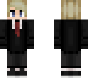 .the boy in school uniform.