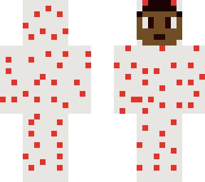 a boy wearing a (minecraft cake) wonzie!