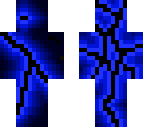 blue+black lightning herobrine