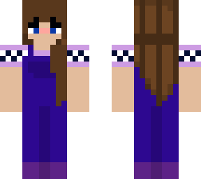 brunette girl with overalls
