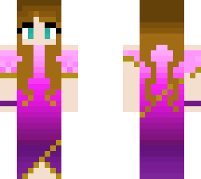 cute girl with fading pink/purple dress