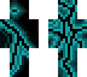 cyan and black lightning herobrine credit to flumsy