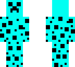 cyan creeper with bubble effect