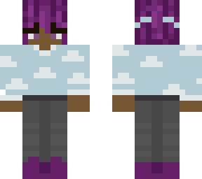 darker skin purple hair