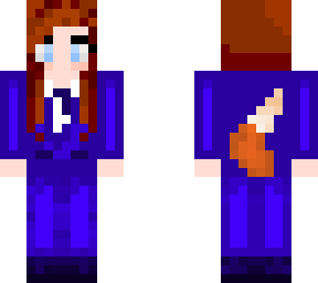 girl blue suit