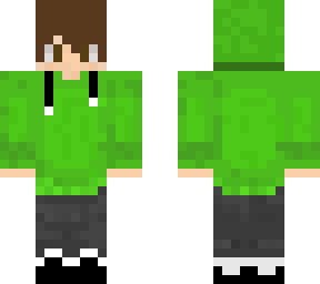 green hoody with brown hair 100