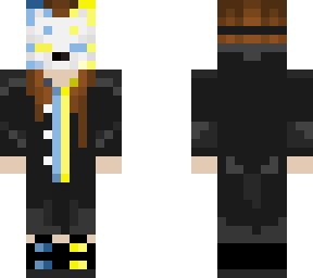 kitsune black trench coat