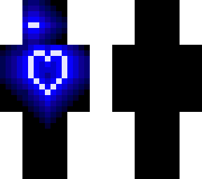 neon heart blue
