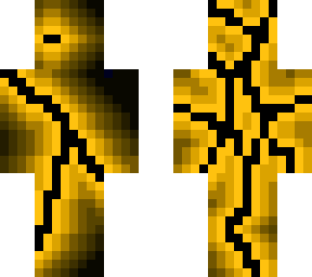 orange and black lightning herobrine