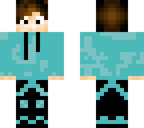 sibtain in cyan hoodie