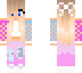 tank top cute girl with pink skirt