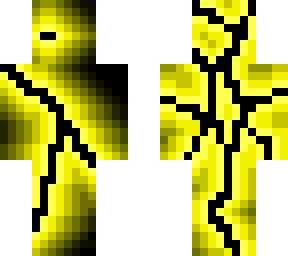 yellow+black lightning herobrine