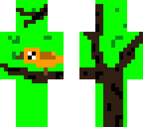 an orange bird is sitting on this tree