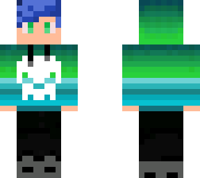 boy with green hoodie.