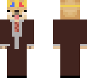 doge in a suit with a crown