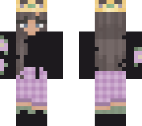 flower girl purple plaid