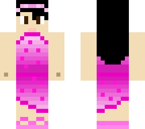 girl in bubble gum dress
